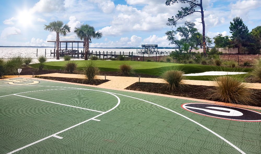 backyard basketball court